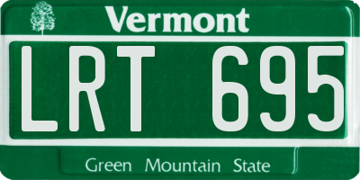 VT license plate LRT695
