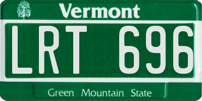 VT license plate LRT696