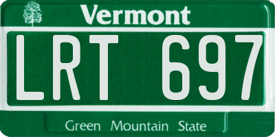 VT license plate LRT697