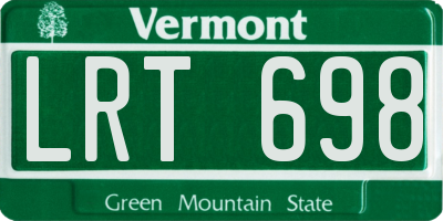 VT license plate LRT698