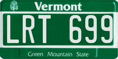 VT license plate LRT699
