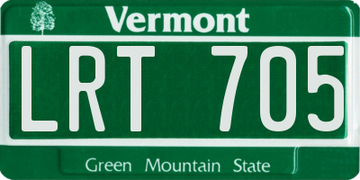 VT license plate LRT705