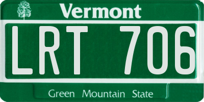 VT license plate LRT706