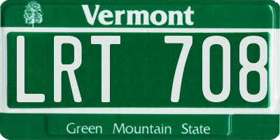 VT license plate LRT708