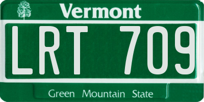 VT license plate LRT709