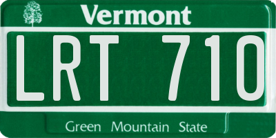 VT license plate LRT710
