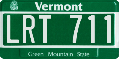 VT license plate LRT711