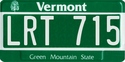 VT license plate LRT715