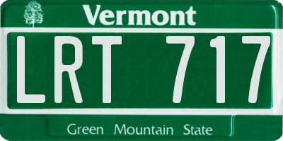 VT license plate LRT717