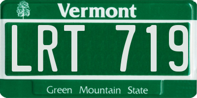 VT license plate LRT719