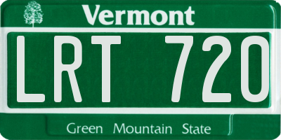 VT license plate LRT720
