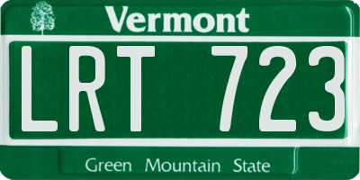 VT license plate LRT723