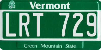 VT license plate LRT729