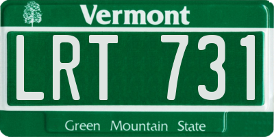 VT license plate LRT731