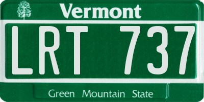 VT license plate LRT737