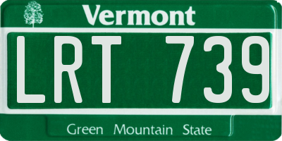 VT license plate LRT739