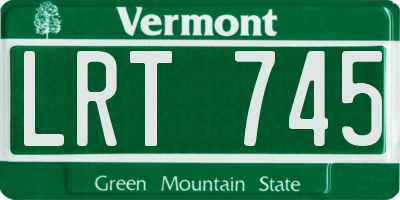 VT license plate LRT745