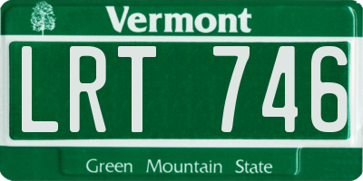 VT license plate LRT746