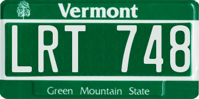 VT license plate LRT748