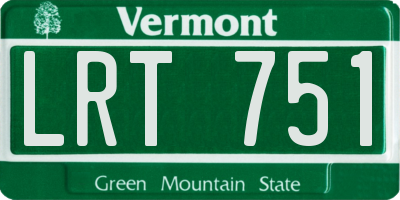 VT license plate LRT751