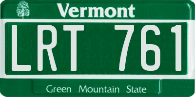 VT license plate LRT761