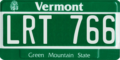 VT license plate LRT766