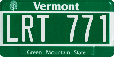 VT license plate LRT771