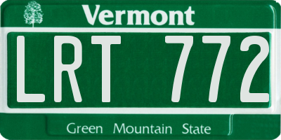 VT license plate LRT772
