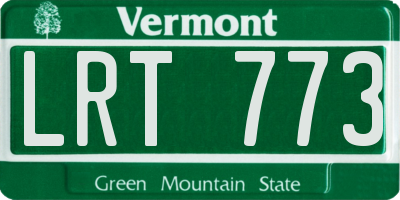 VT license plate LRT773