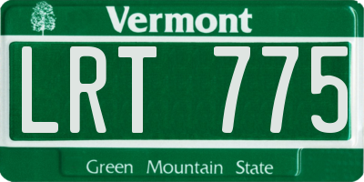 VT license plate LRT775