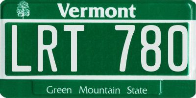 VT license plate LRT780