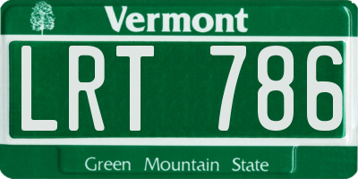 VT license plate LRT786