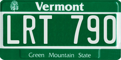 VT license plate LRT790