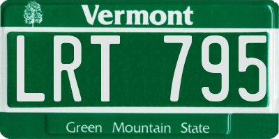 VT license plate LRT795