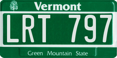 VT license plate LRT797