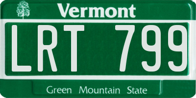 VT license plate LRT799