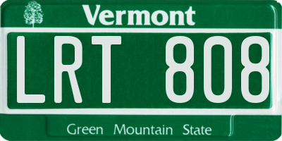 VT license plate LRT808
