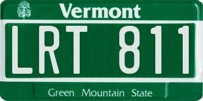 VT license plate LRT811