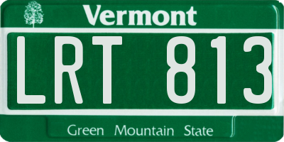 VT license plate LRT813