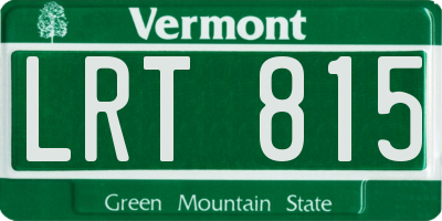VT license plate LRT815