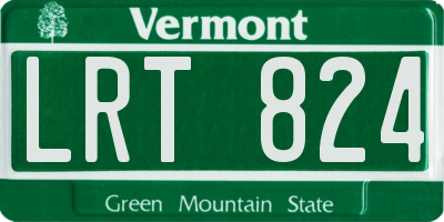 VT license plate LRT824