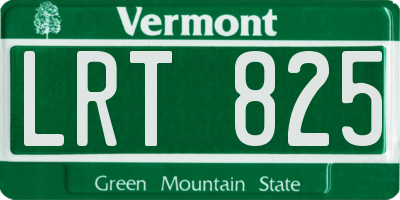 VT license plate LRT825