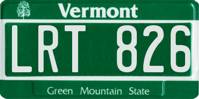 VT license plate LRT826