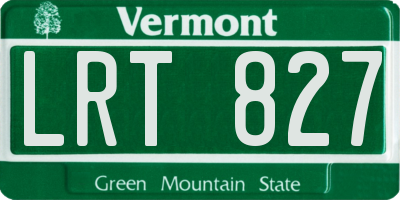VT license plate LRT827
