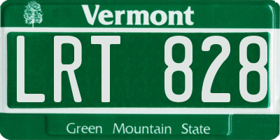VT license plate LRT828