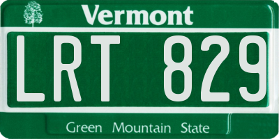 VT license plate LRT829