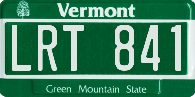 VT license plate LRT841