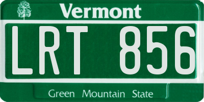 VT license plate LRT856