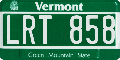 VT license plate LRT858