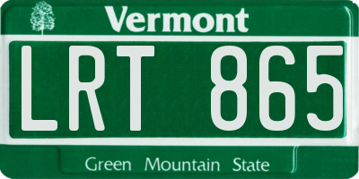 VT license plate LRT865